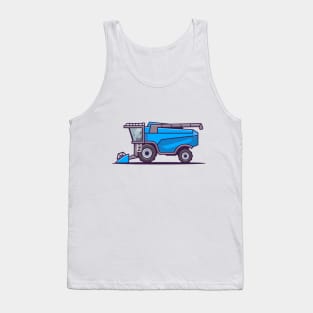 Tractor Farm Cartoon Illustration Tank Top